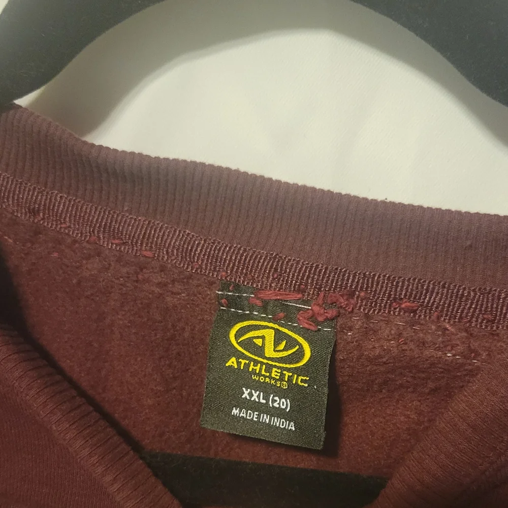 Athletic Works Maroon Graphic Sweater - Picture 6 of 15